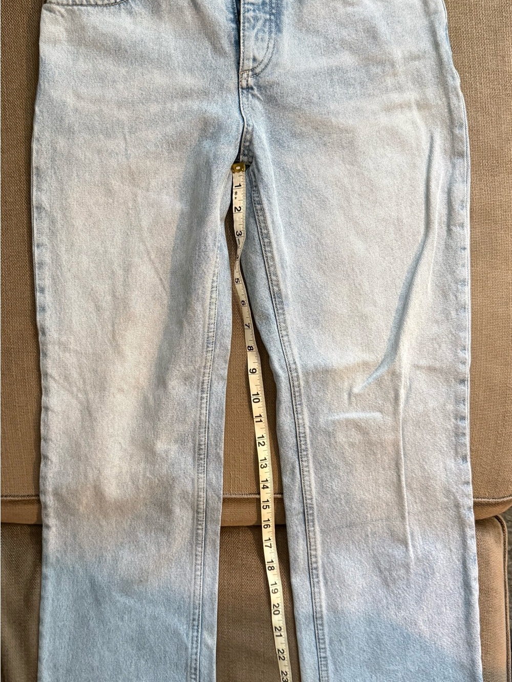 Zara Light Blue Denim Jeans with Contrast Stitching